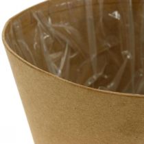 Prodotto Fioriera di carta, vaso per piante, cachepot natura Ø13cm H12.5cm 4pz