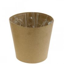 Prodotto Fioriera di carta, vaso per piante, cachepot natura Ø13cm H12.5cm 4pz