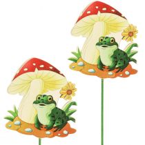 Prodotto Tappo decorativo Tappo fiore in legno decorazione rana 6,5 cm 18 pz