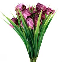 Prodotto Fritillaria Fiore a scacchi viola Fiori artificiali 28 cm 6 pezzi