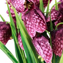 Prodotto Fritillaria Fiore a scacchiera viola Fiori artificiali 28 cm 6 pezzi