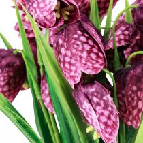 Prodotto Fritillaria Fiore a scacchi viola Fiori artificiali 28 cm 6 pezzi
