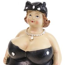 Figura decorativa donna paffuta figura da donna decorazione bagno H16cm set di 2
