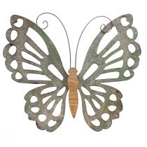 Decorazione da parete Farfalla Deco Metallo Legno Vintage 46×43cm