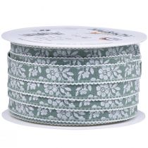 Prodotto Nastro regalo fiori nastro decorativo verde pastello 15 mm 25 m