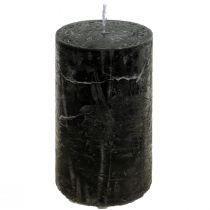 Prodotto Candele nere candele a colonna in tinta unita 50x100mm 4 pz