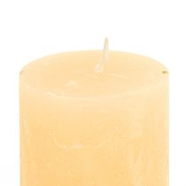 Prodotto Candele tinta unita pilastri luminosi albicocca 50×100 mm 4 pz