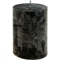 Prodotto Candele nere Candele a colonna in tinta unita 60x80mm 4pz
