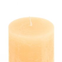 Candele albicocca candeline colore chiaro 85×120mm 2pz