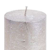 Prodotto Candele a colonna modello platino lucido 200mm Ø85mm 2 pezzi
