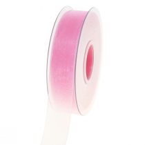 Prodotto Nastro in organza nastro regalo nastro rosa cimosa 25mm 50m