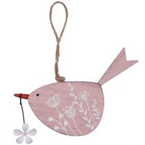 Prodotto Uccellino decorativo decorazione primaverile da appendere decorazione in legno rosa 15×8,5 cm