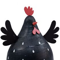Prodotto Pollo decorativo decorazione in legno nero gallina decorazione pasquale in legno H13cm