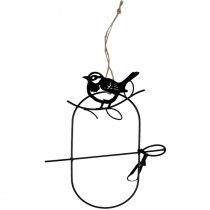 Prodotto Decorazione sospesa Decorazione in metallo Uccelli Nero 18×22,5cm 3 pz