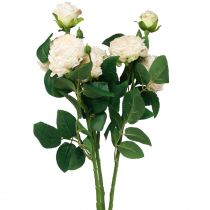 Prodotto Rose artificiali Crema Rose artificiali Dry Look 53cm 3 pezzi