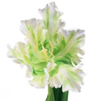 Prodotto Fiore artificiale tulipano pappagallo tulipano artificiale verde bianco 69 cm