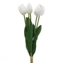 Prodotto Decorazione Tulipani Bianchi Real Touch Fiori Artificiali Primavera 49 cm 5 pz