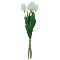 Prodotto Decorazione Tulipani Bianchi Real Touch Fiori Artificiali Primavera 49 cm 5 pz