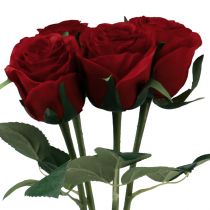 Prodotto Rose Artificiali Rosse Rose Artificiali Fiori Di Seta Rossi 50cm 4pz
