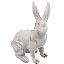 Prodotto Coniglio seduto coniglio decorativo pietra artificiale bianco marrone 15,5x8,5x22 cm