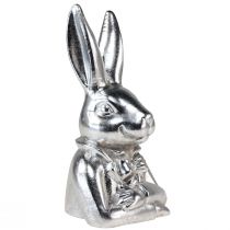 Prodotto Coniglietto pasquale decorativo Busto coniglietto decorativo in ceramica argentata H23 cm