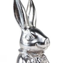 Prodotto Coniglietto pasquale decorativo Busto coniglietto decorativo in ceramica argentata H23 cm
