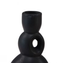 Prodotto Portacandele in ceramica Portacandele Nero H13cm 2 Pz
