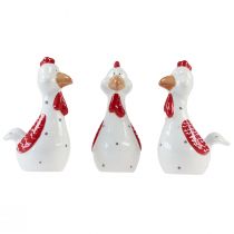 Prodotto Polli decorativi Figure decorative pasquali decorazione in ceramica 15 cm 3 pezzi