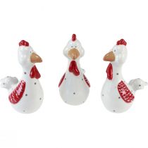 Prodotto Polli decorativi Figure decorative pasquali decorazione in ceramica 15 cm 3 pezzi