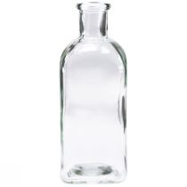 Bottiglie Decorative Mini Vasi Quadrati Vetro Trasparente 7x7x18cm 6pz