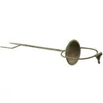 Prodotto Uccellino decorativo beve verde antico con spiedo Ø11cm H55cm