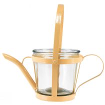 Prodotto Annaffiatoio decorativo in vetro lanterna metallo arancione Ø14cm H13cm