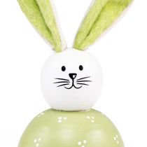 Prodotto Coniglietti pasquali decorazione coniglietti in legno rosa verde giallo 8×22 cm 3pz