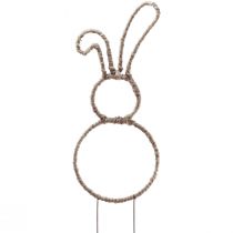 Prodotto Decorazione coniglietto pasquale plug decorativo coniglietto metallo naturale H36cm 4 pezzi