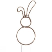 Prodotto Coniglietto pasquale decorativo plug decorativo coniglio in metallo naturale H36cm 4 pz