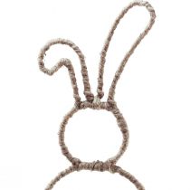 Prodotto Decorazione coniglietto pasquale plug decorativo coniglietto metallo naturale H36cm 4 pezzi