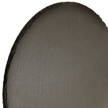 Prodotto Piatto in ardesia naturale vassoio rotondo in pietra nero Ø25cm 2 pz