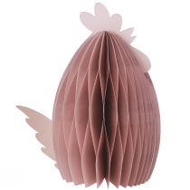 Prodotto Decorazione Pollo Bianco Arancione Nido d'Ape Figure Pasqua 19×12×20cm 2 pz