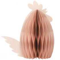 Prodotto Figura a nido d&#39;ape decorazione pasquale pollo arancione 28,5×15,5×30 cm