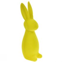 Coniglietto pasquale decorativo giallo-verde in piedi floccato 15×15,5×47cm
