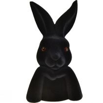 Busto coniglietto pensante floccato nero pasquale 16,5×13×27cm