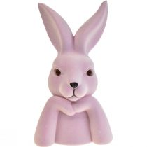 Prodotto Busto di coniglietto pensieroso coniglietto viola chiaro pasquale 16,5×13×27 cm