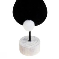 Prodotto Stand decorazione da tavolo Decorazione coniglietto pasquale in feltro nero 50 cm