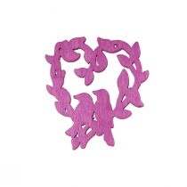 Prodotto Decorazione a dispersione uccello in legno cuore decorazione da tavolo colore 3,5/1,5 cm 72 pz