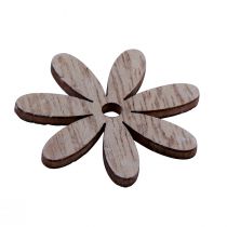 Prodotto Decorazione sparsa fiori in legno decorazione da tavolo bianco naturale Ø4cm 72 pezzi