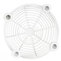 Prodotto Portacandele in ciotola di metallo decorativo bianco Ø14cm H7cm