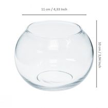 Prodotto Vaso a sfera vaso per fiori in vetro rotondo decorazione in vetro H10cm Ø11cm