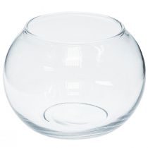 Prodotto Vaso a sfera in vetro vaso da fiori rotondo decorazione vetro H11cm Ø15cm