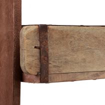 Prodotto Fioriera in legno a forma di mattone, scatola in legno, cesto sospeso, H60 cm