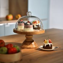 Prodotto Piatto in legno con cupola in vetro decorativa per formaggio Ø27cm H31cm